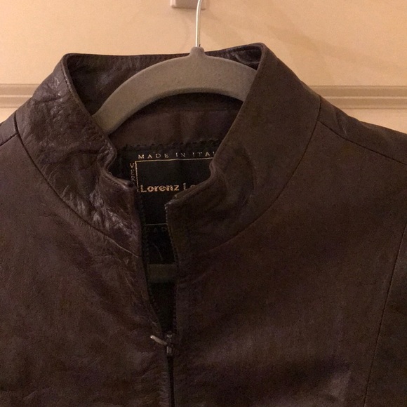 Italian Brown Leather Jacket - Picture 2 of 3